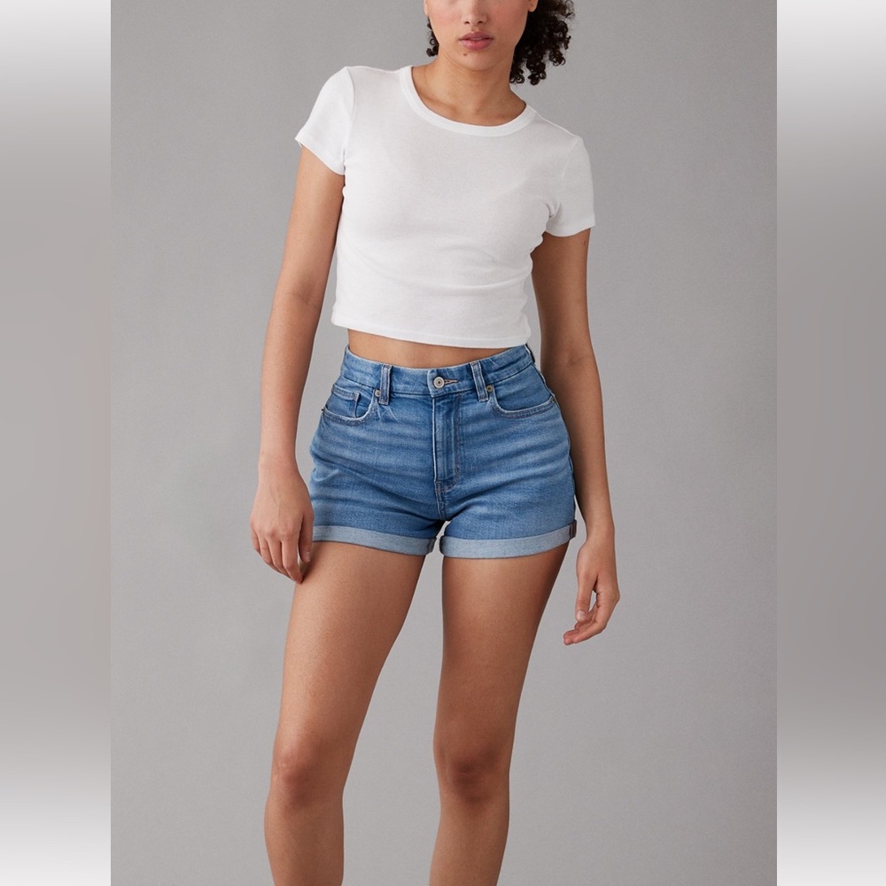 American Eagle Stretch Curvy Denim Mom Short